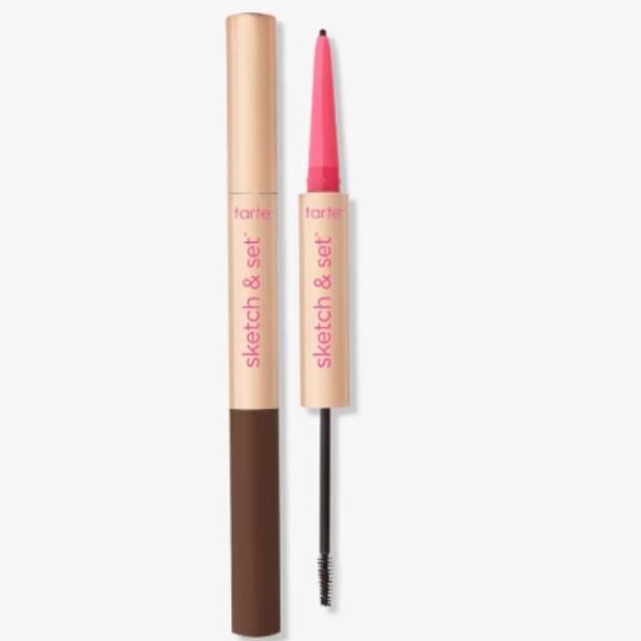 BNWT - TARTE BIG EGO SKETCH & SET PENCIL AND GEL - DARK WARM BROWN - Picture 1 of 5